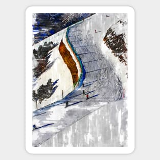 Ski Freestyle Abstract. For ski lovers. Sticker
